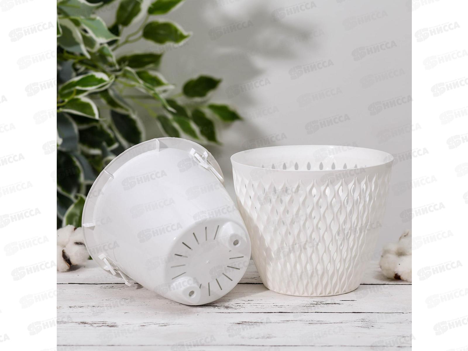 Кашпо &quotВерсаль&quot 1,6л Белый/белый КШ-9011 *20