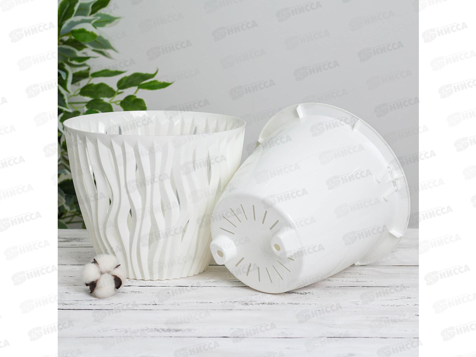 Кашпо &quotВдохновение&quot 3л Белый/белый КШ-5739 *12