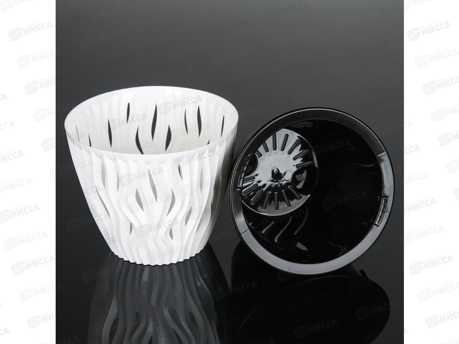 Кашпо &quotВдохновение&quot 3л Белый/черный КШ-5418 *12