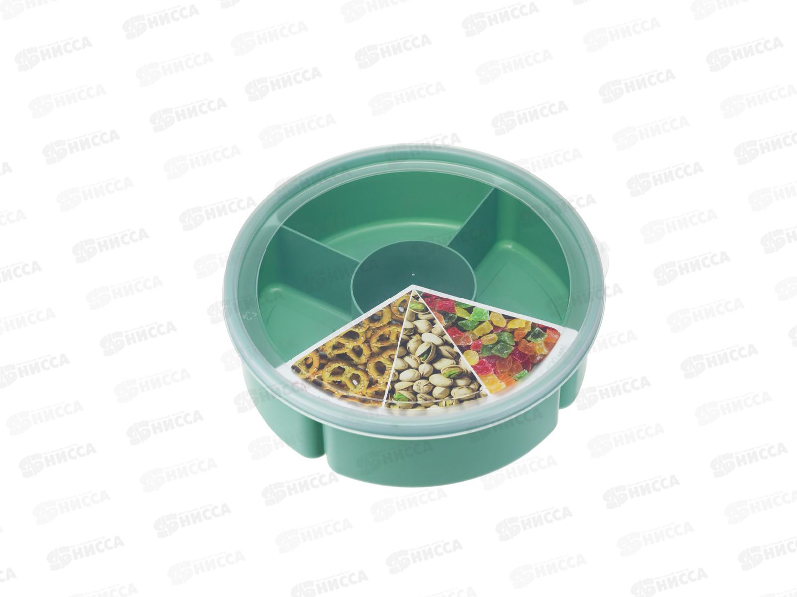 Менажница с крышкой 5 секций Фисташковый М1123 *10