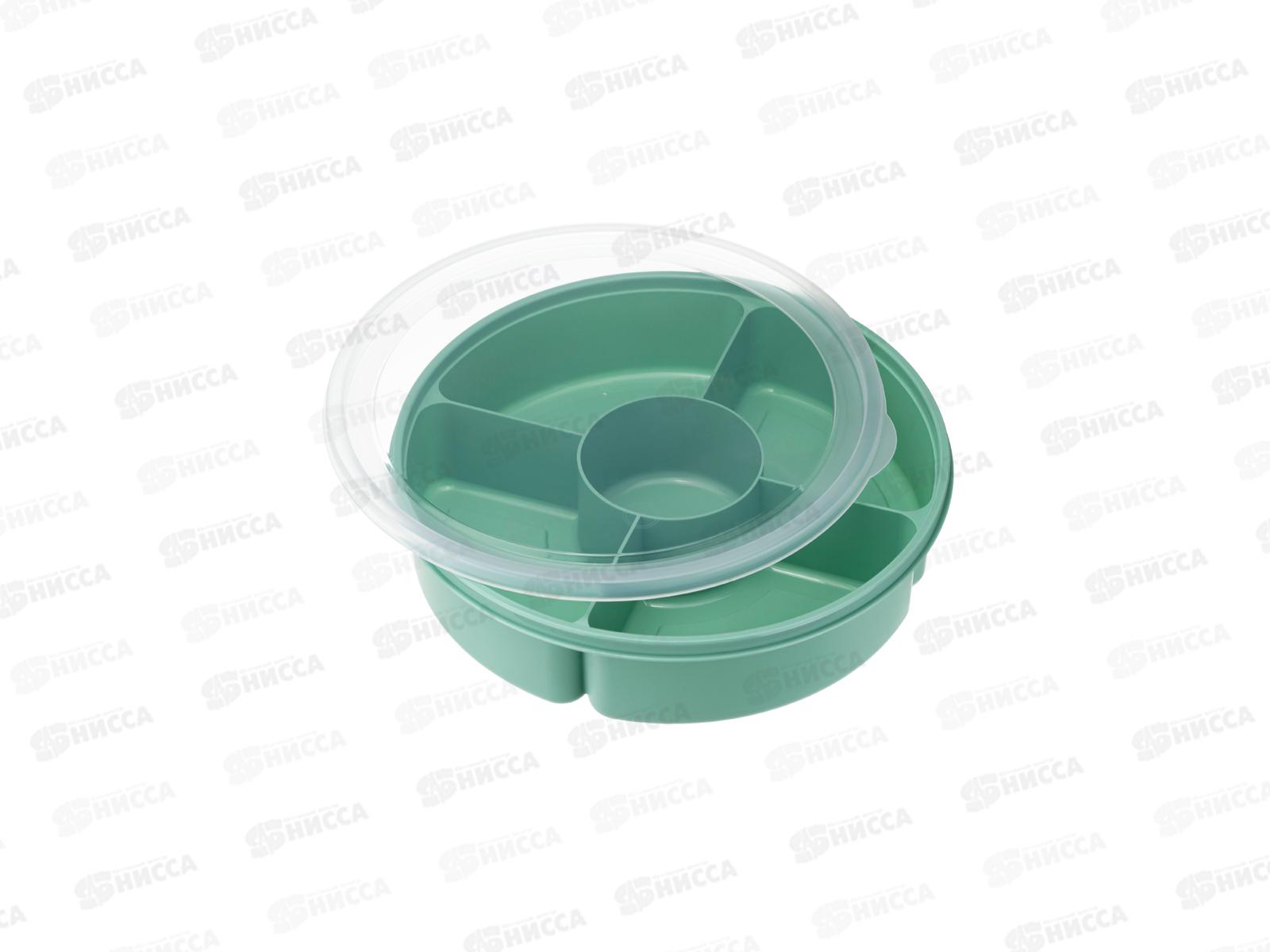 Менажница с крышкой 5 секций Фисташковый М1123 *10