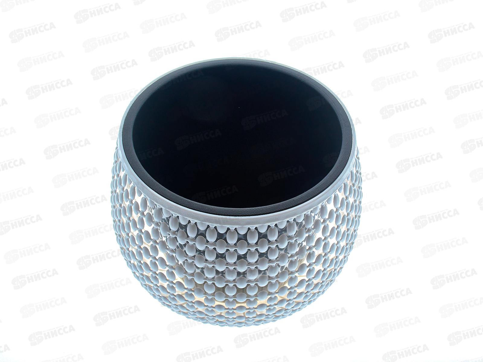 Кашпо  ПИРУЛА D175мм 1,5л с вставкой Белый М3100 *5