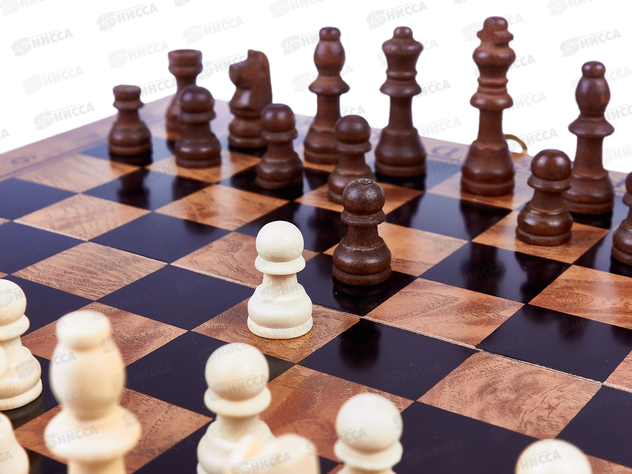 Набор игр 3в1 (шашки,шахматы,нарды) пластиковая доска (056462)  *36