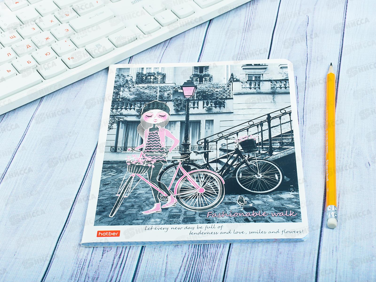 Тетрадь 48листов клетка Hatber Модная прогулка, 5диз *5/100