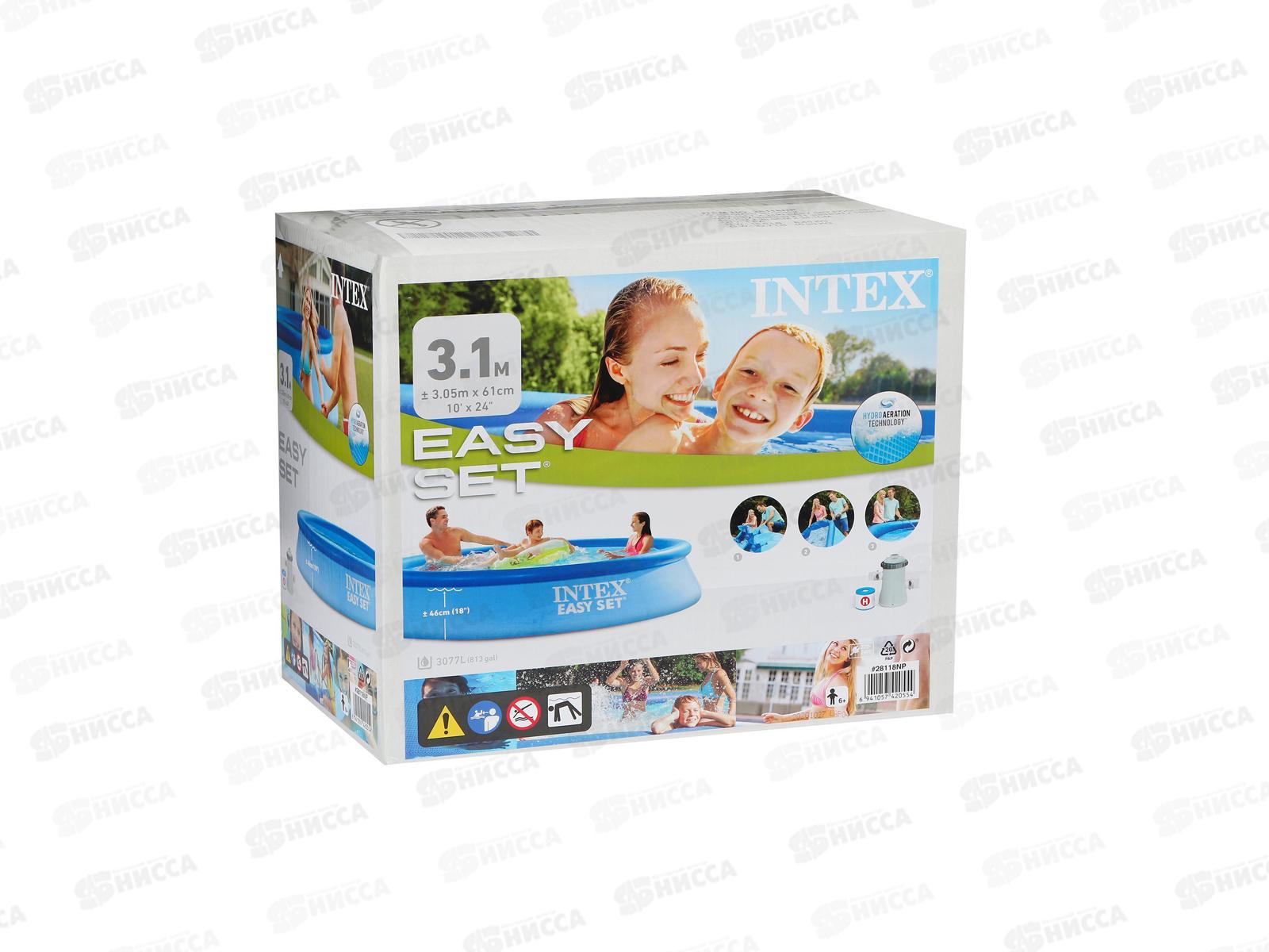 Бассейн 28118 (305х61см) Изи с фильтром и насосом от 6-ти лет INTEX 051-005 г