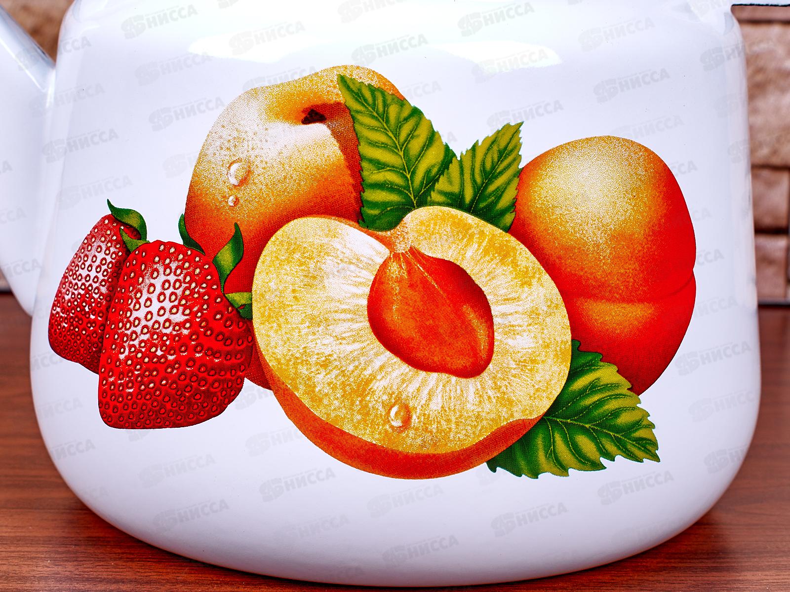 Чайник 2,5л с рисунком 01-2711/4 Персики *4