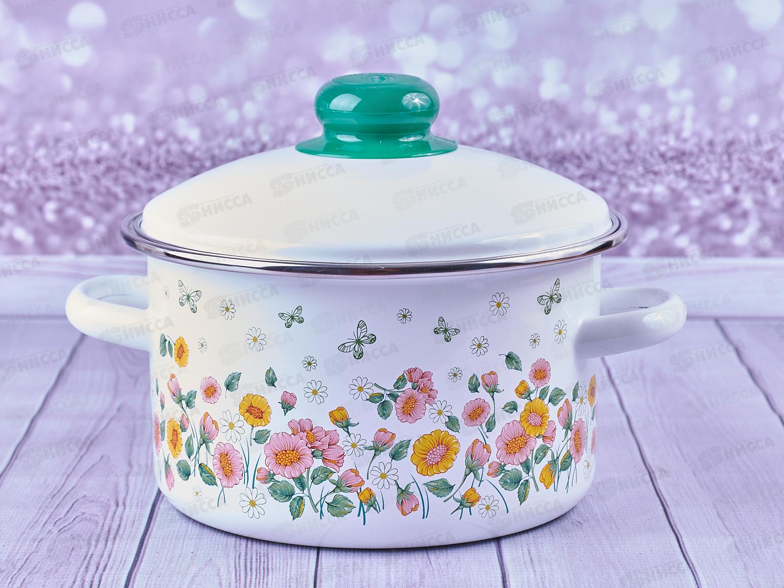 Набор кастрюль Цветочное поле (2+3+4л) 2-3161/7