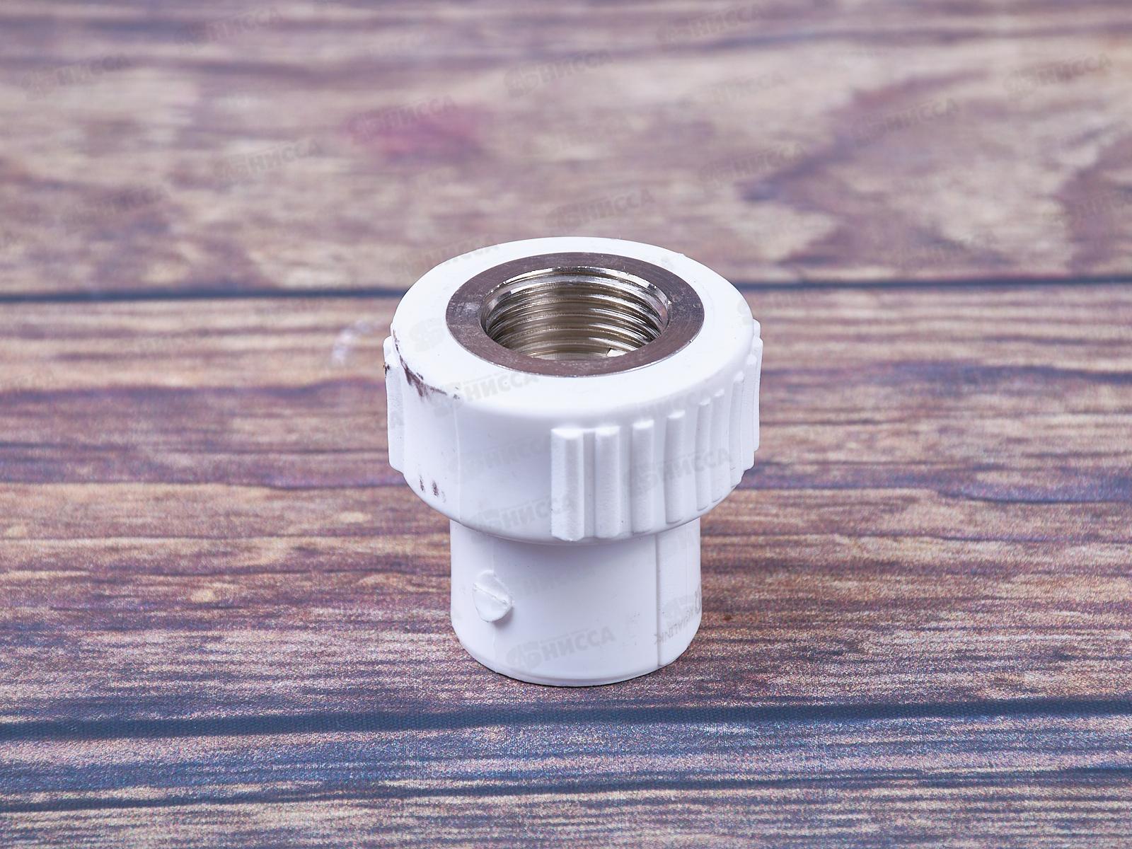 Муфта полипропилен комбинированная 20*3/4 внутренняя резьба Aqualink, 03573 *10/150