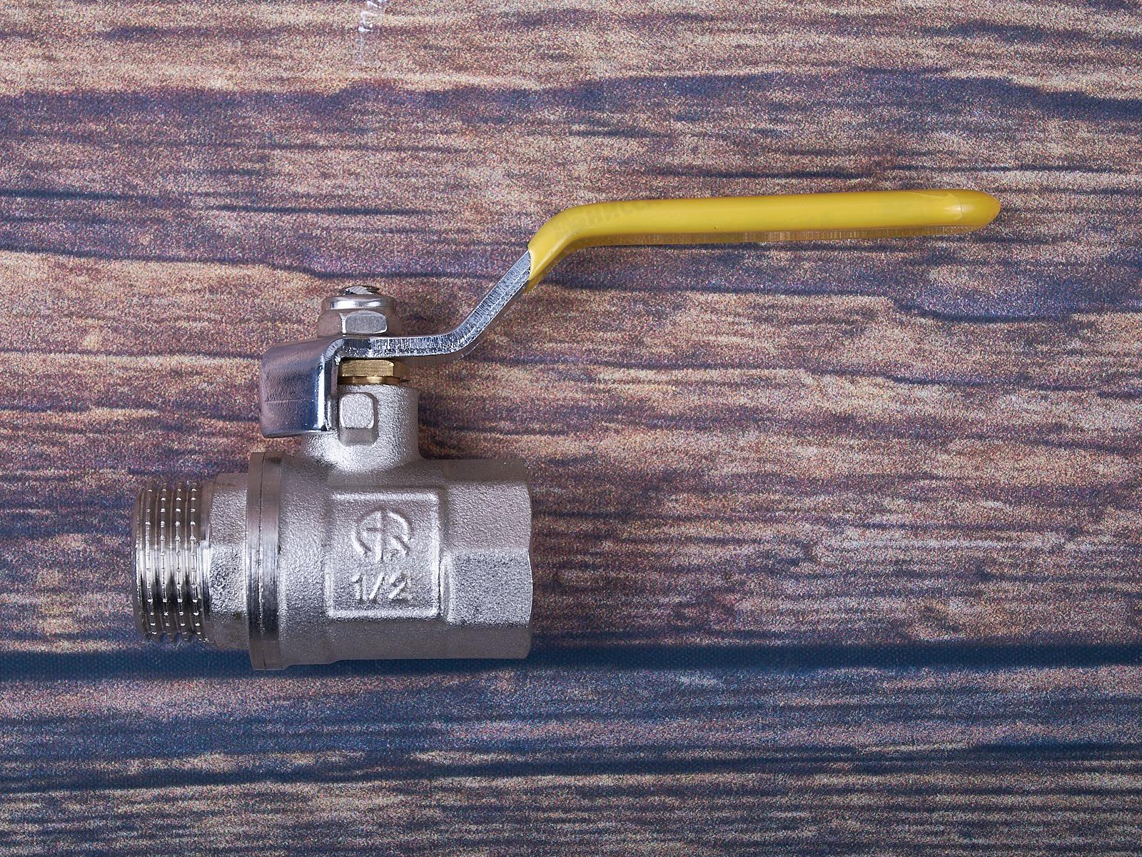 Кран шаровый для газа 1/2&quot внутрення/наружняя ручка Aqualink, 07104 *10/120