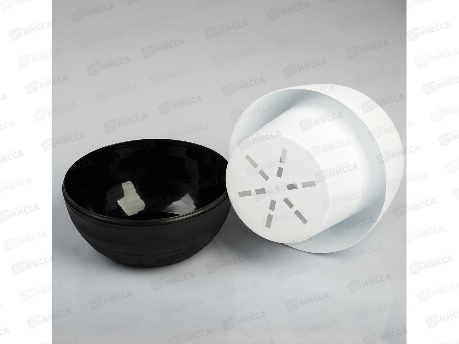 Кашпо Дуэт 1,5л черный-белый *8 Ангарск