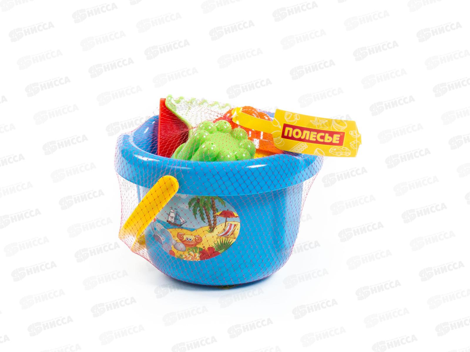 Набор песочный №209, 4405 (ведро большое+лопатка+грабельки+4формочки+лейка малая) *20