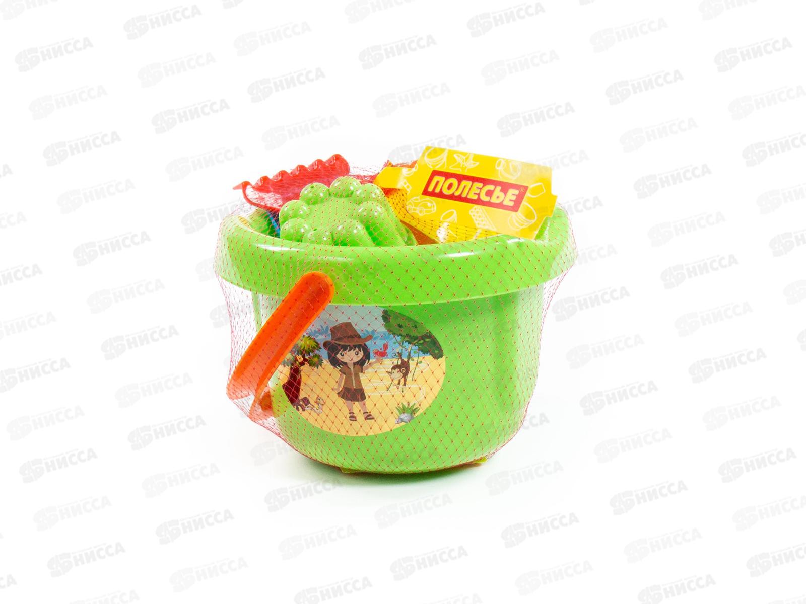 Набор песочный №209, 4405 (ведро большое+лопатка+грабельки+4формочки+лейка малая) *20