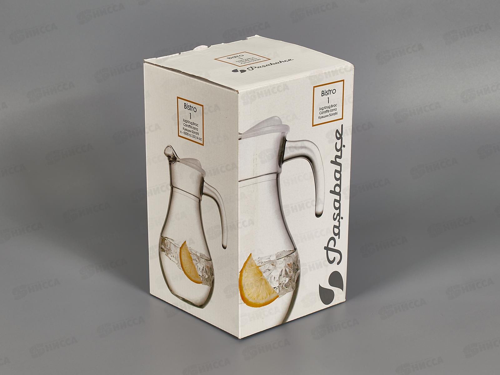 Кувшин 1,0л с прозрачной крышкой BISTRO 43944 *6