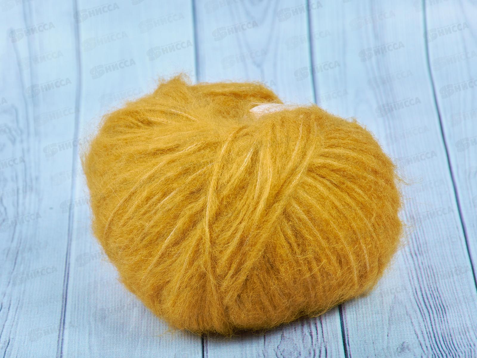 Пряжа Гламурная 447 Горчица 50г175м  шерсть35% акр35% пол30%