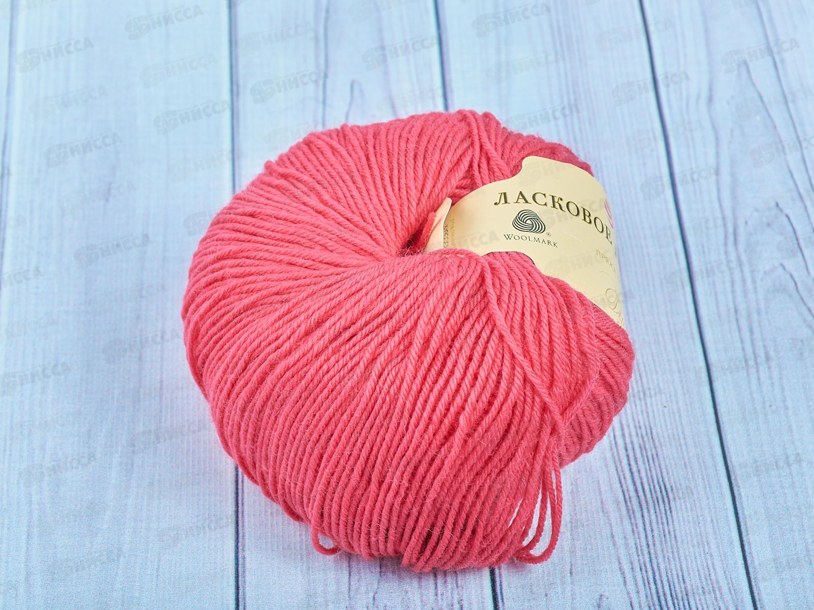 Пряжа Ласковое детство 439 Малиновый 50г шерсть50% акр50%
