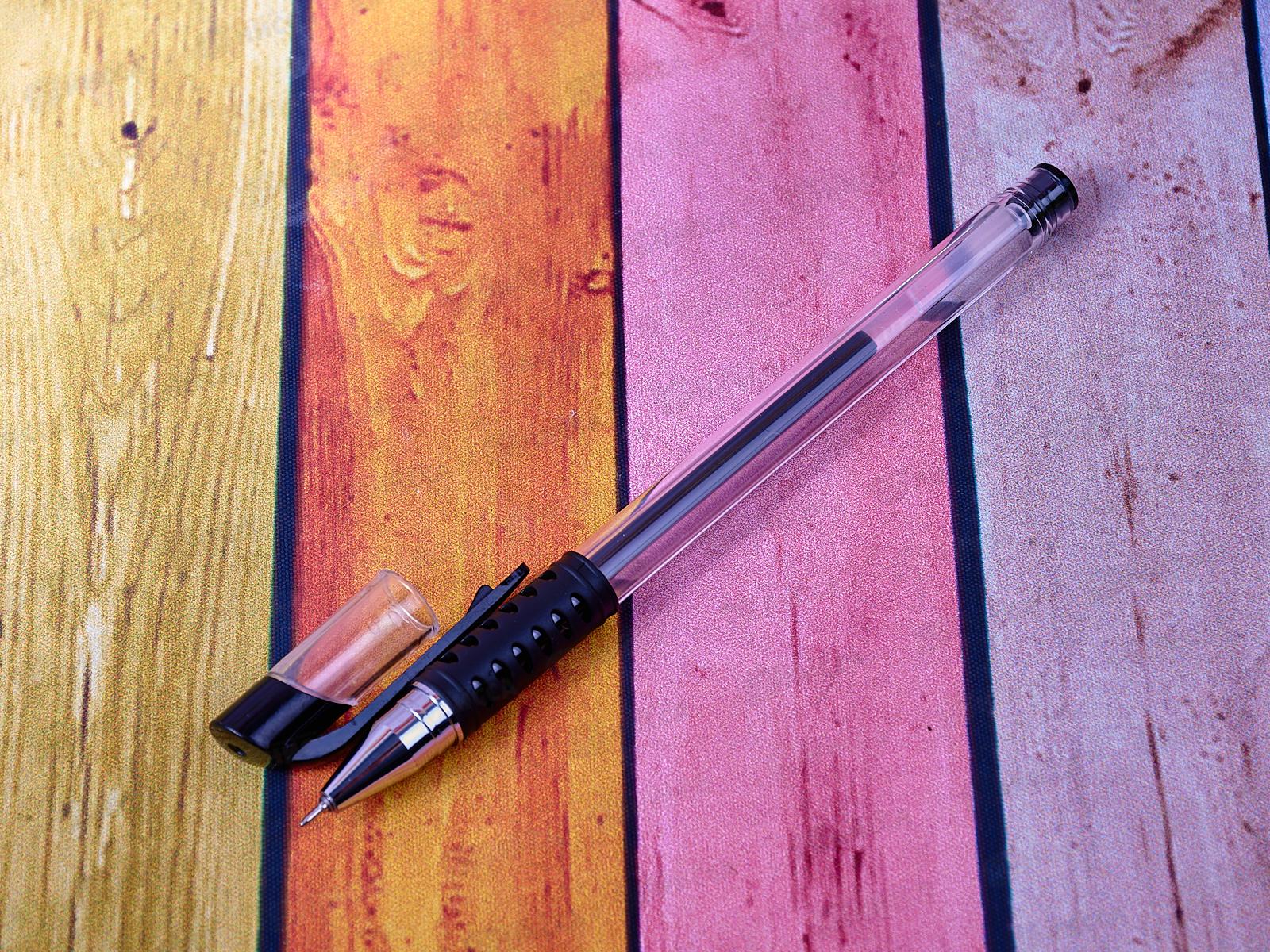 Ручка гелевая OfficeSpace игла, черная 6597*12