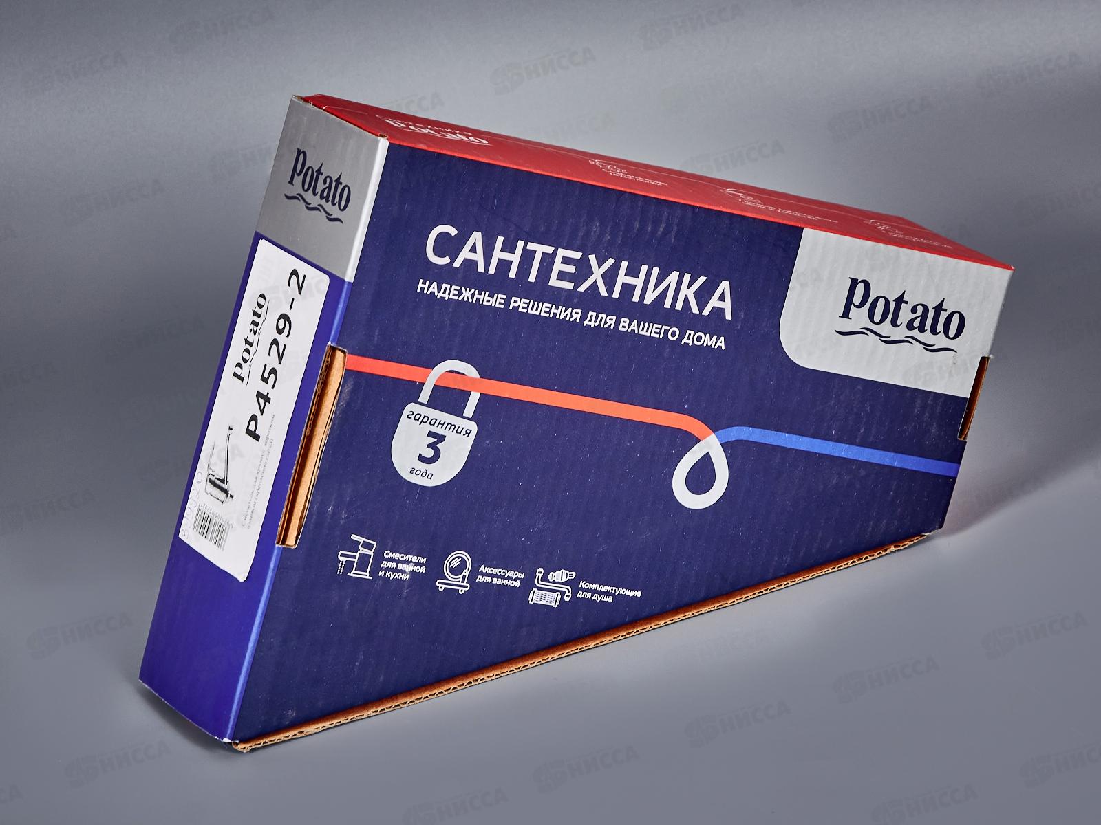 Смеситель для кухни РОТАТО Р4529-2, короткий нос гайка