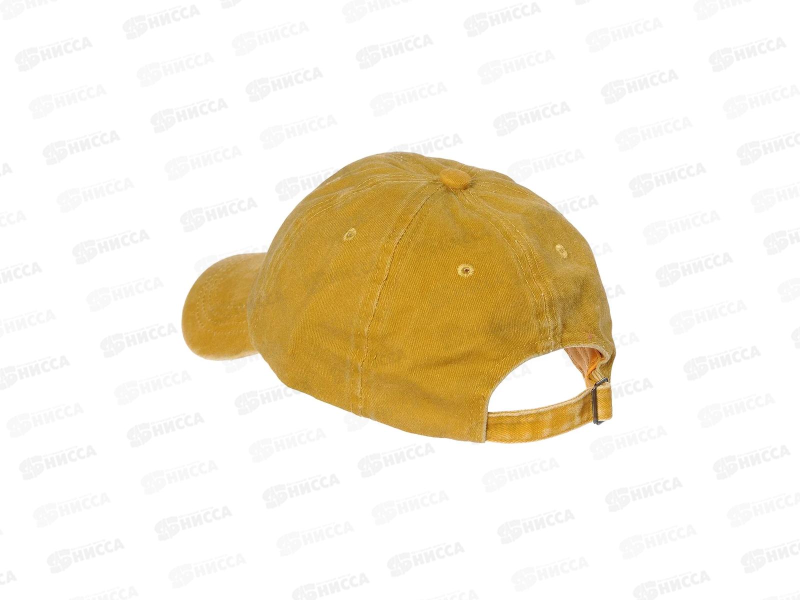 Бейсболка 6-ти клинка однотонная с люверсами НB20018 горчица 56-58