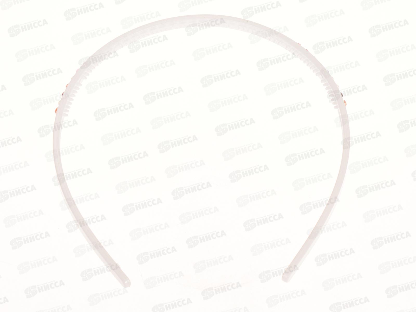 Ободок пластиковый с цветные стразы 1ряд №373