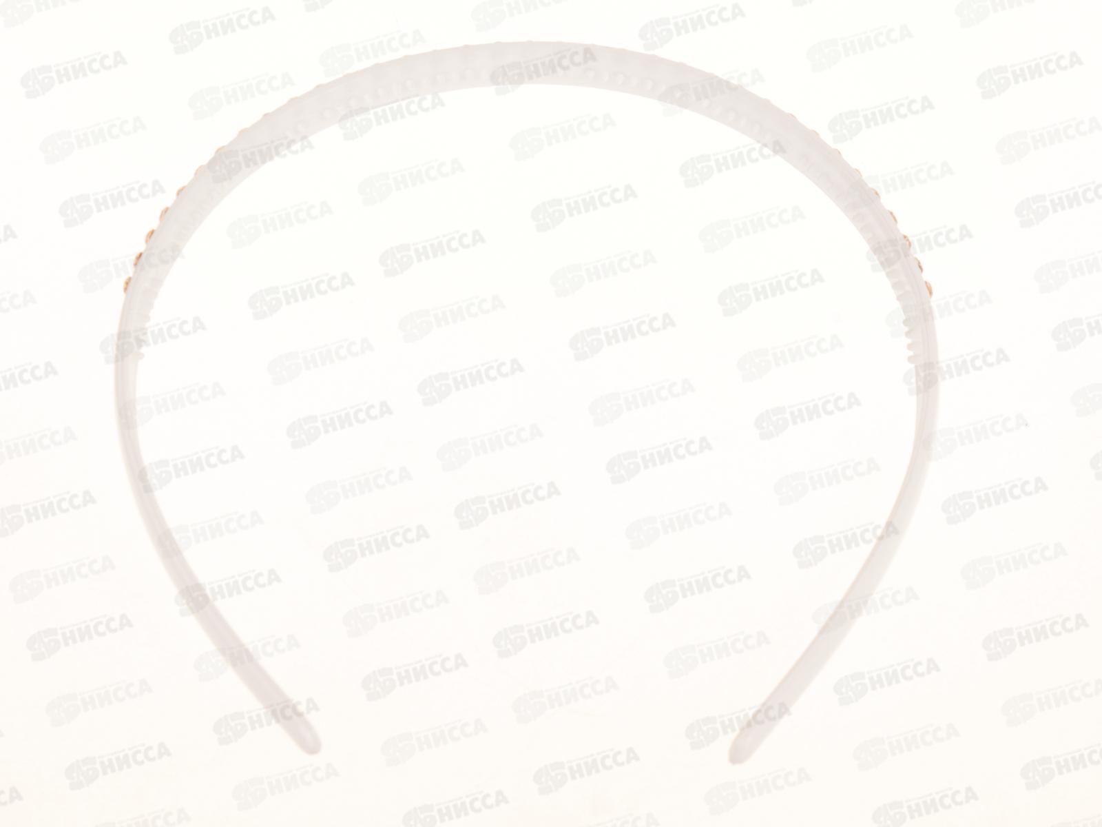 Ободок пластиковый с цветными стразами 2ряда