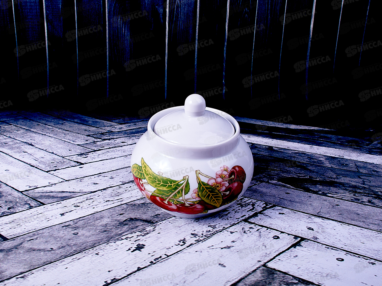 Сахарница 500см3 Рубин Вишня *12   070492