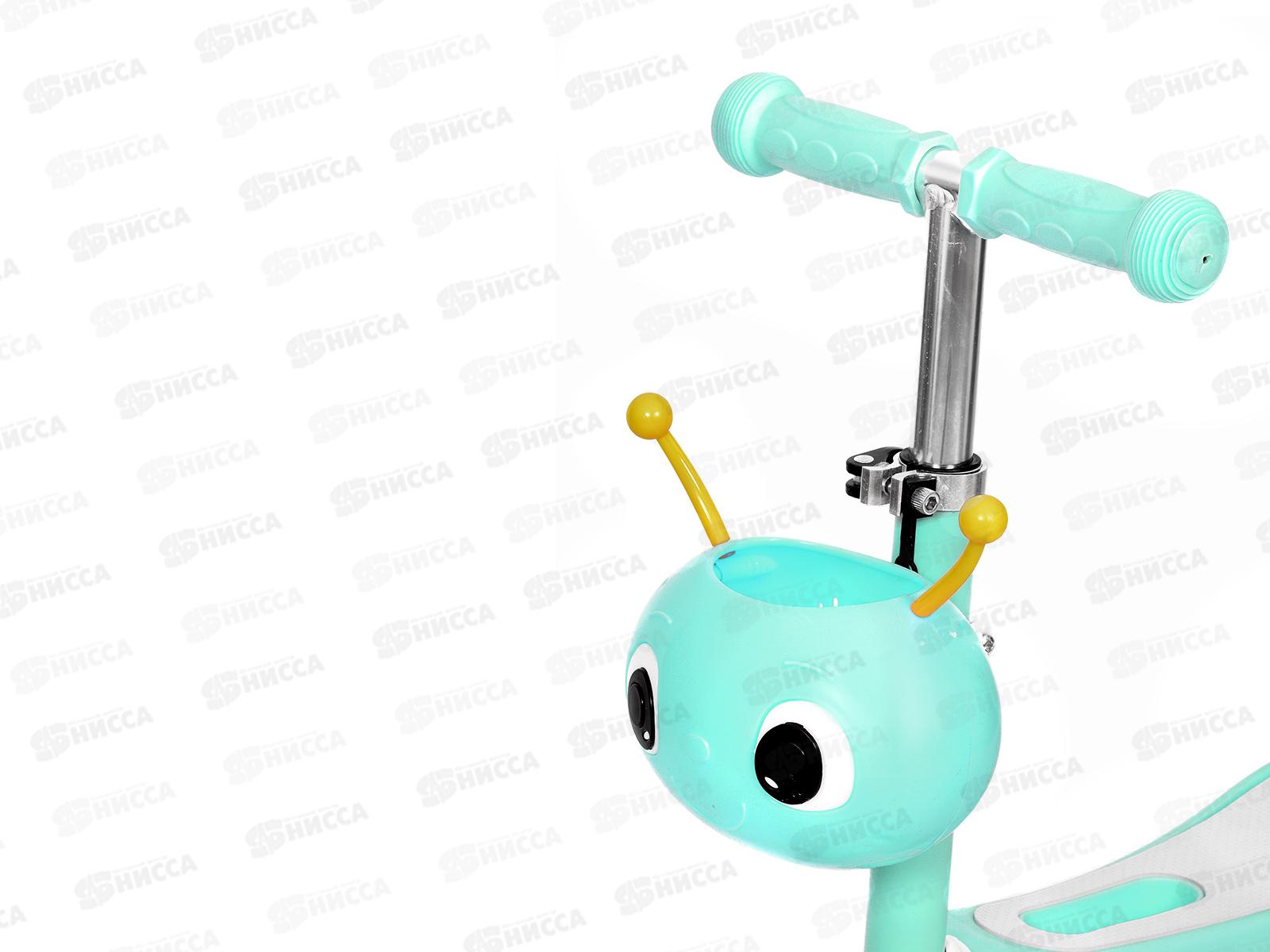 Самокат 3-х колесный 3в1 mint до 40кг светящиеся колеса М-1Е RUSH ACTION