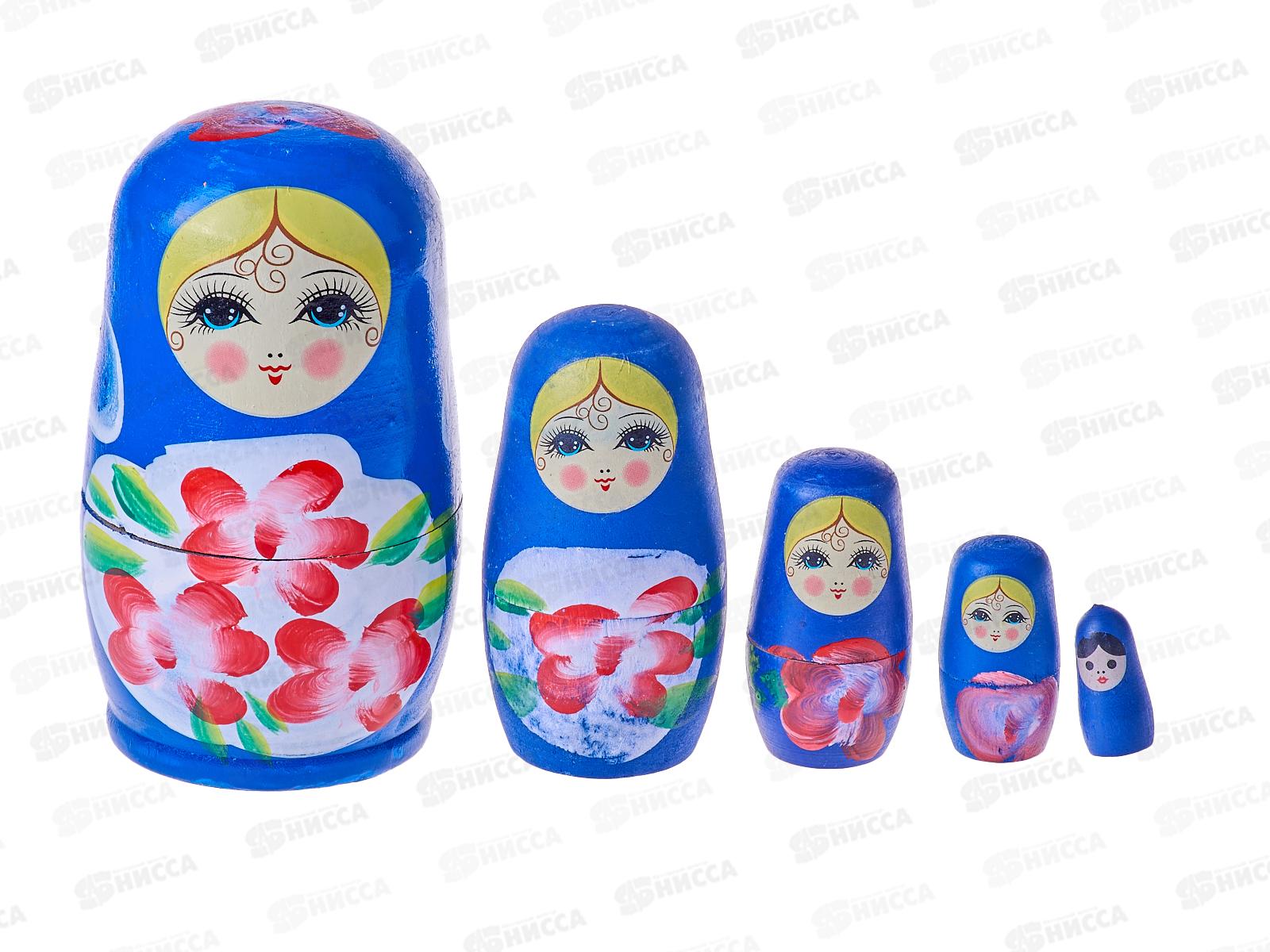 Матрешка дерево (5кукол) Расписные матрёшки №1, ИД-6046 *20