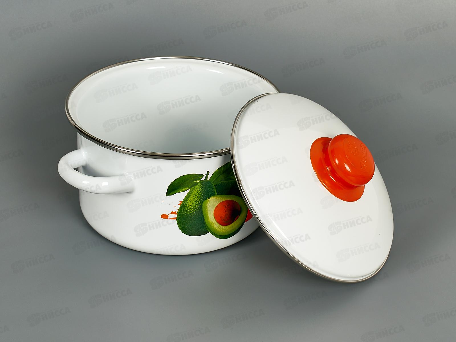 Кастрюля 2,0л эмалированная  01-1610/4-Авокадо *8