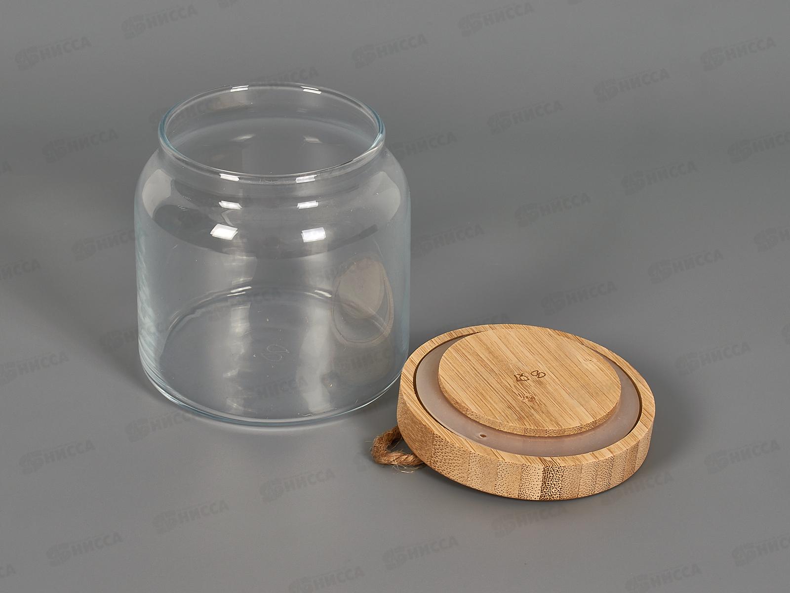 Банка Вуди с бамбук крышкой 575мл 43573 *6