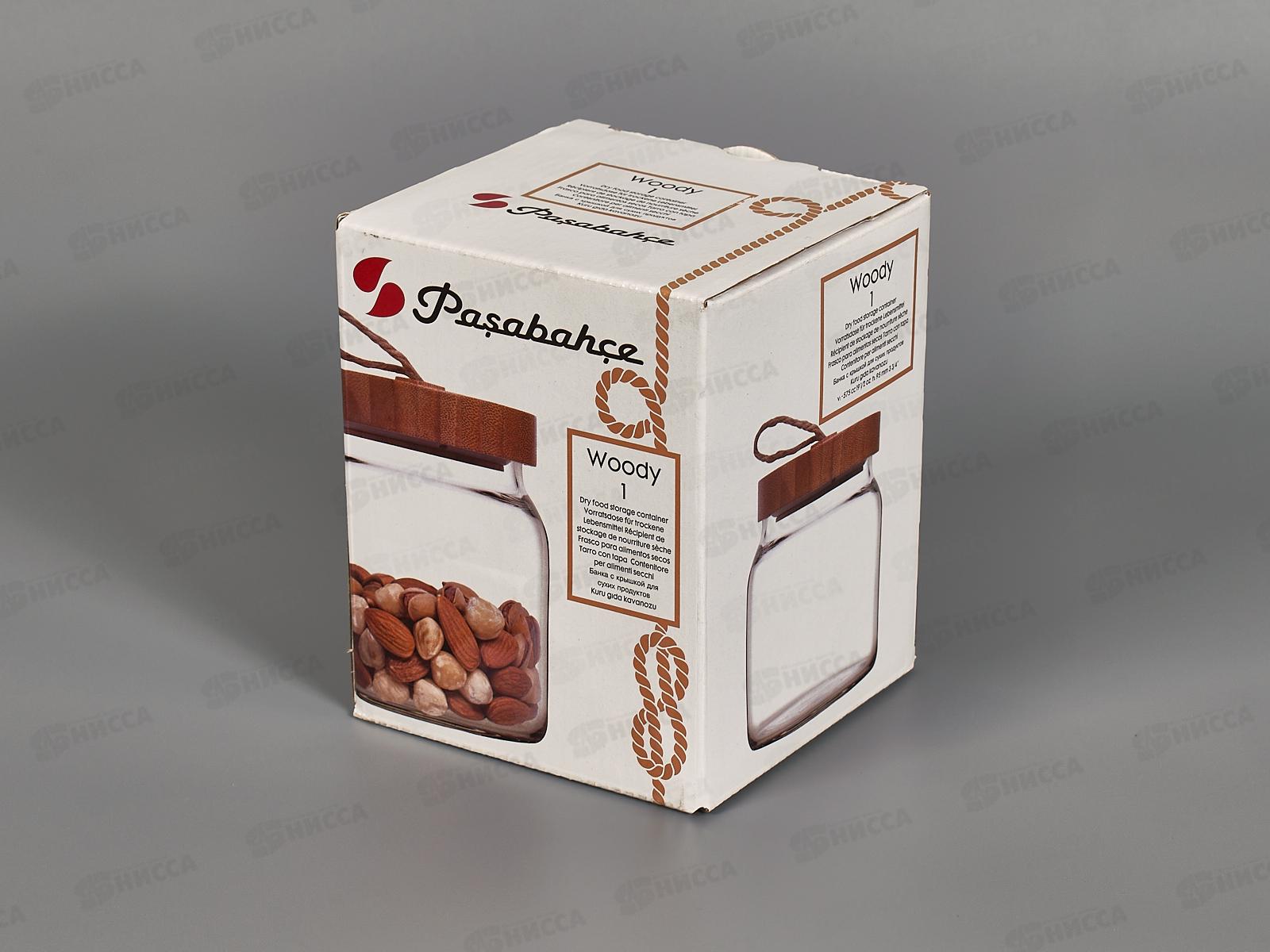 Банка Вуди с бамбук крышкой 575мл 43573 *6