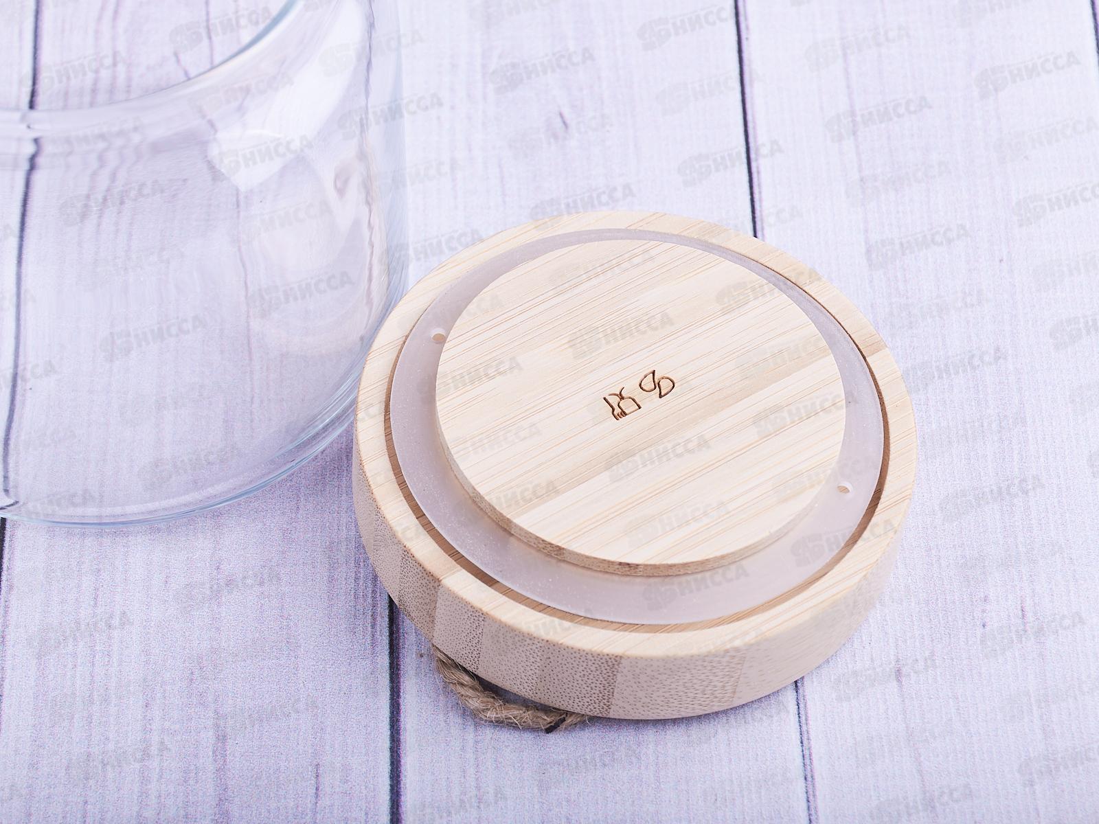 Банка Вуди с бамбук крышкой 575мл 43573 *6