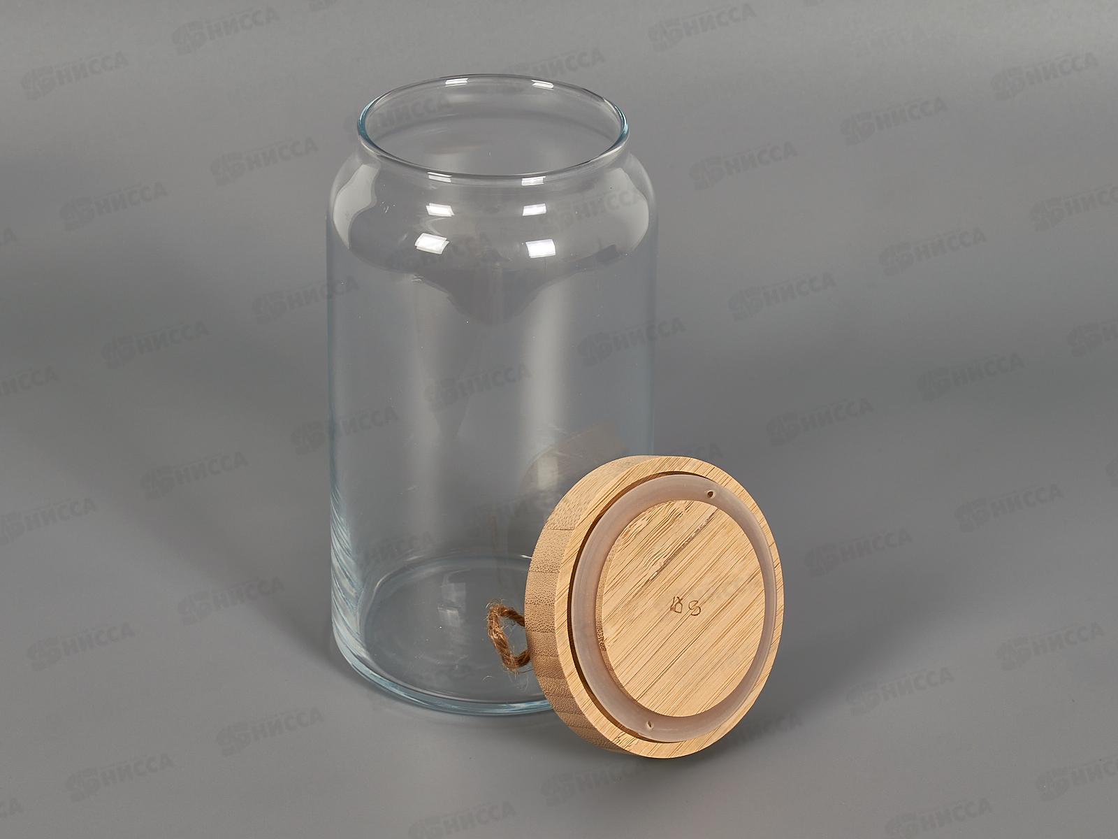 Банка Вуди с бамбук крышкой 1130мл 43593 *6