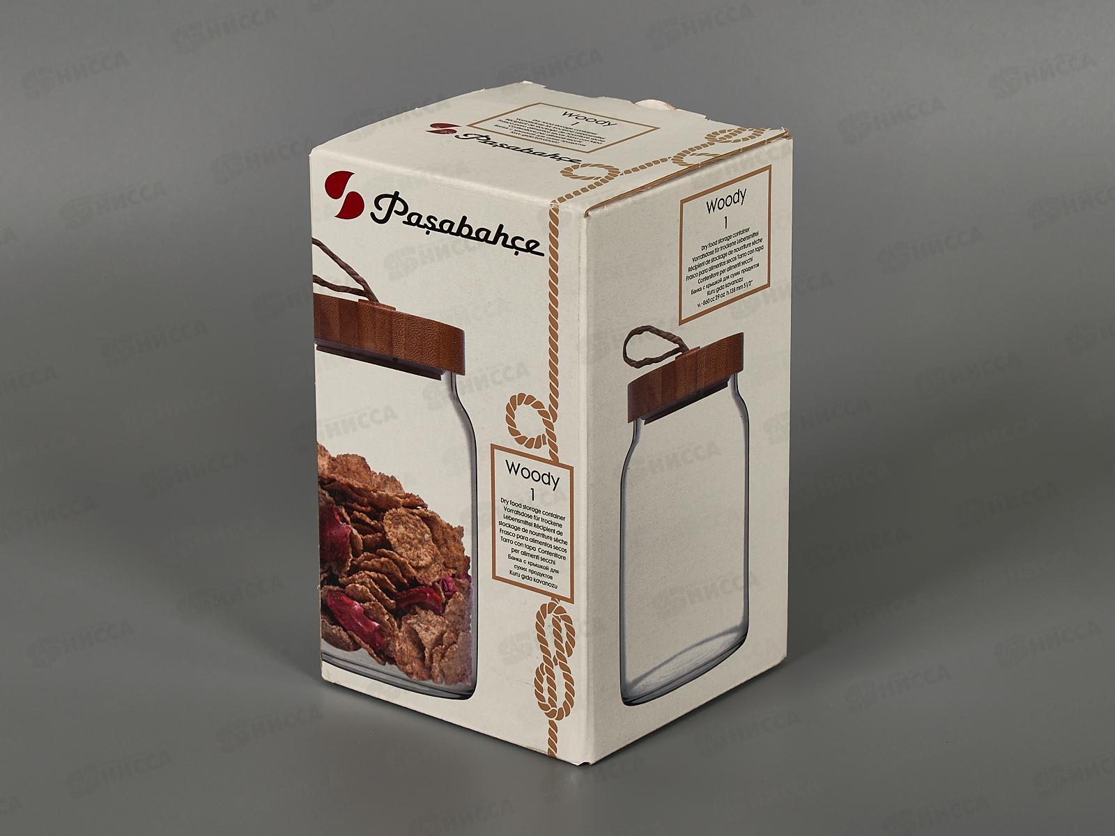 Банка Вуди с бамбук крышкой 860мл 43583 *6