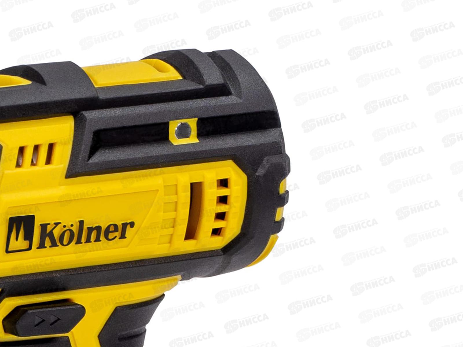 Дрель-шуруповерт аккумуляторный 16В, 0-400/0-1450 об/мин, Li-Ion 2Ач, дополнительный аккумулятор в комплекте, Kolner KCD 16-2L *10
