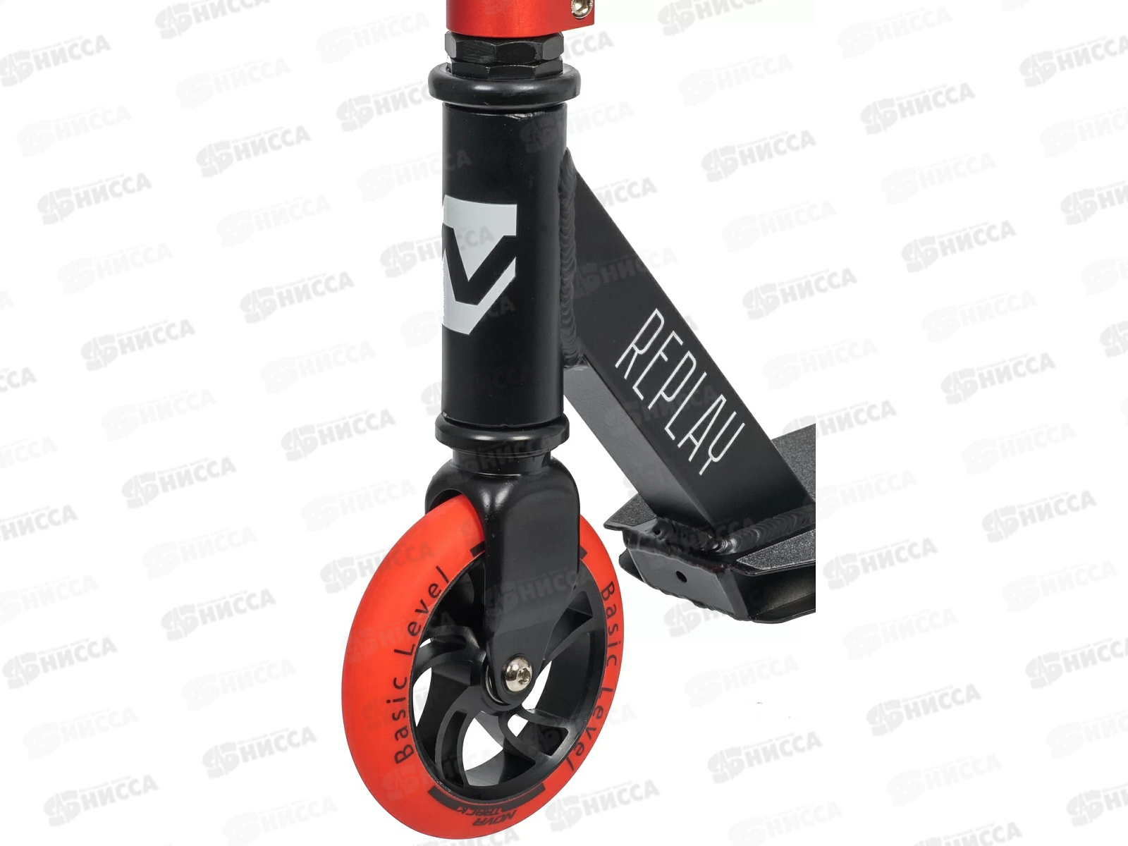 Самокат NOVATRACK REPLAY BL, черно-красный, 120А.REPLAY.BRD20