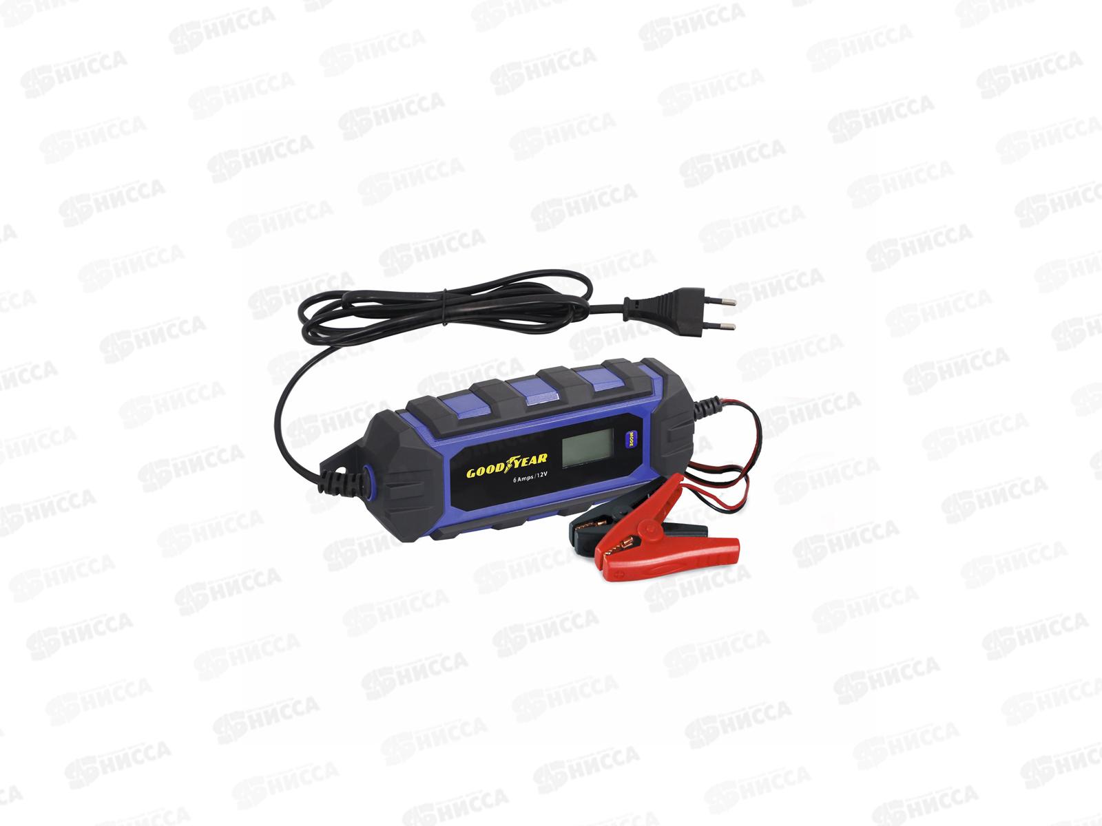 Зарядное устройство электронное Goodyear GY003002 для свинцово-кислотных аккумуляторов, СН-6А