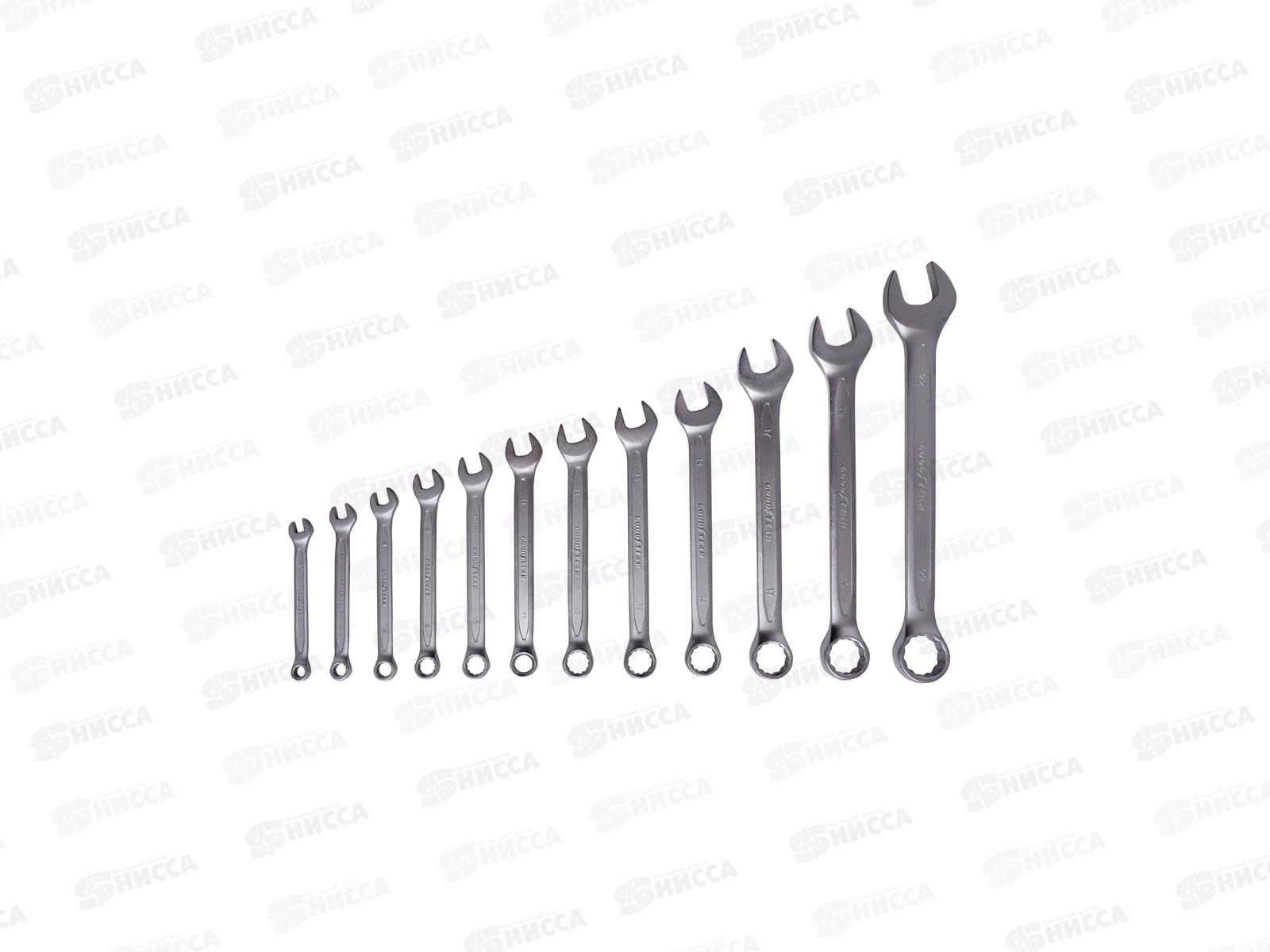 Набор ключей комбинированных Goodyear 12 штучные: 6-22 мм., холдер