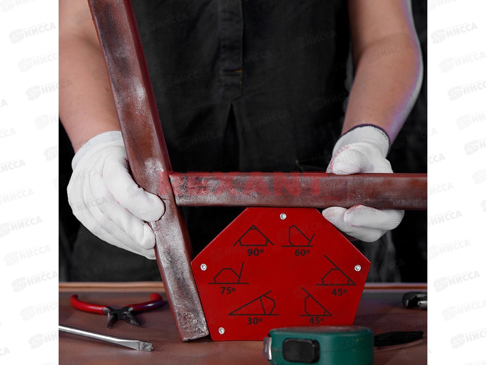 Магнитный угольник-держатель для сварки на 6 угл. усил. 34кг,12-4833