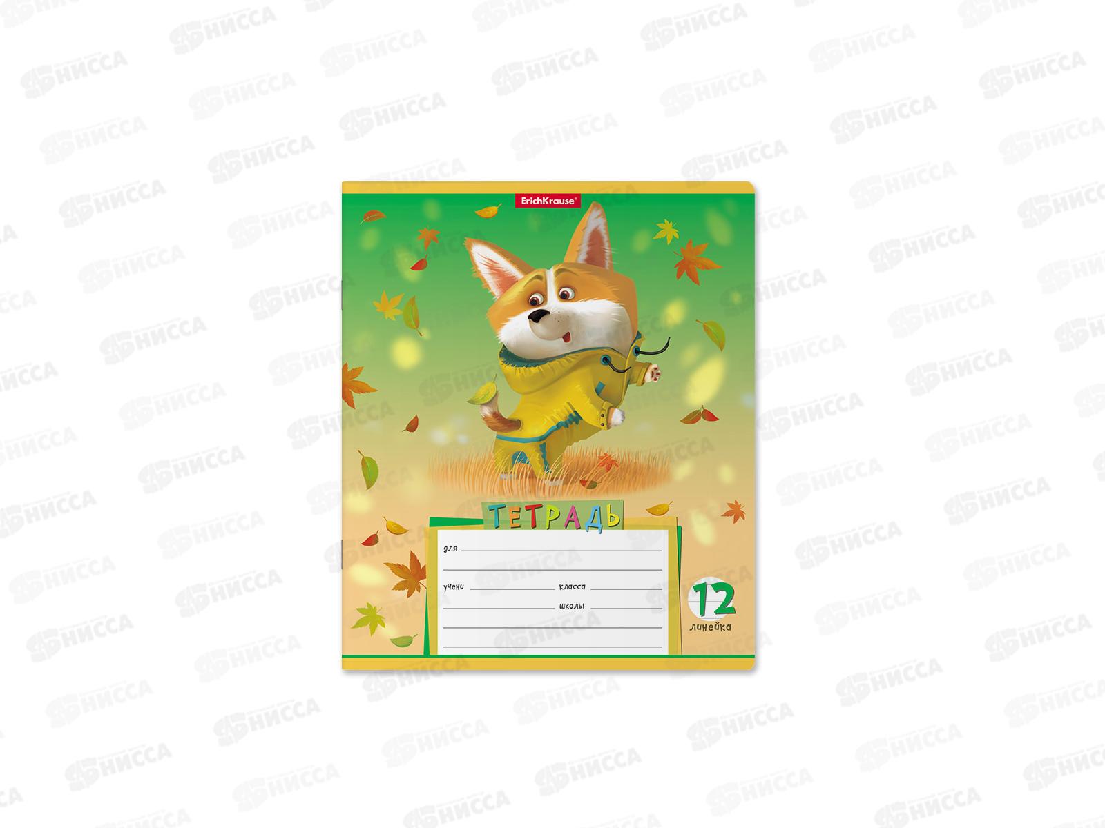 Тетрадь 12листов линия ПОЛИ Корги 51408 *10/280