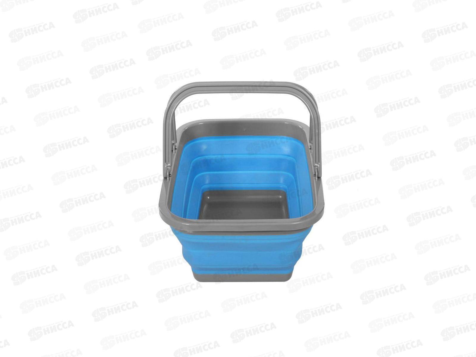 Корзина складная с 2 ручками 9л синий TD 0536 *12