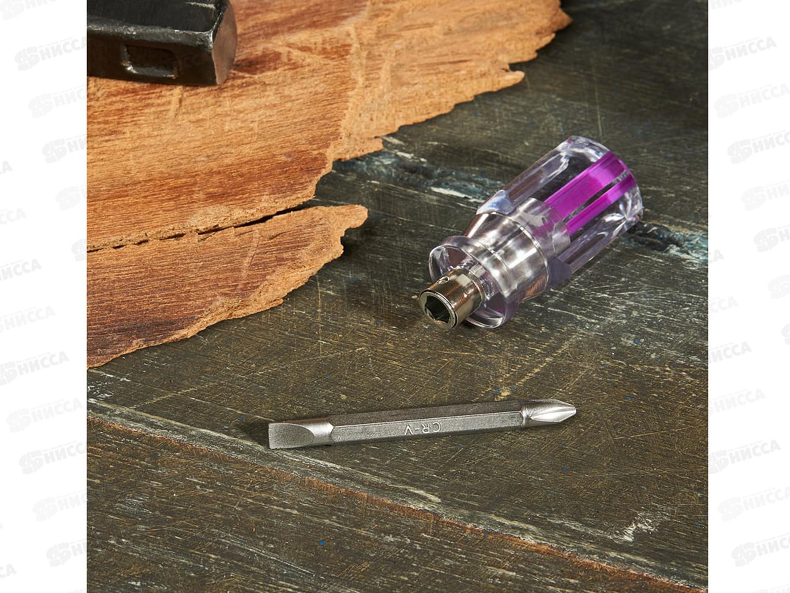 Отвертка комбинированная REXANT 40мм ( РН 2, SL 6мм), 12-4743