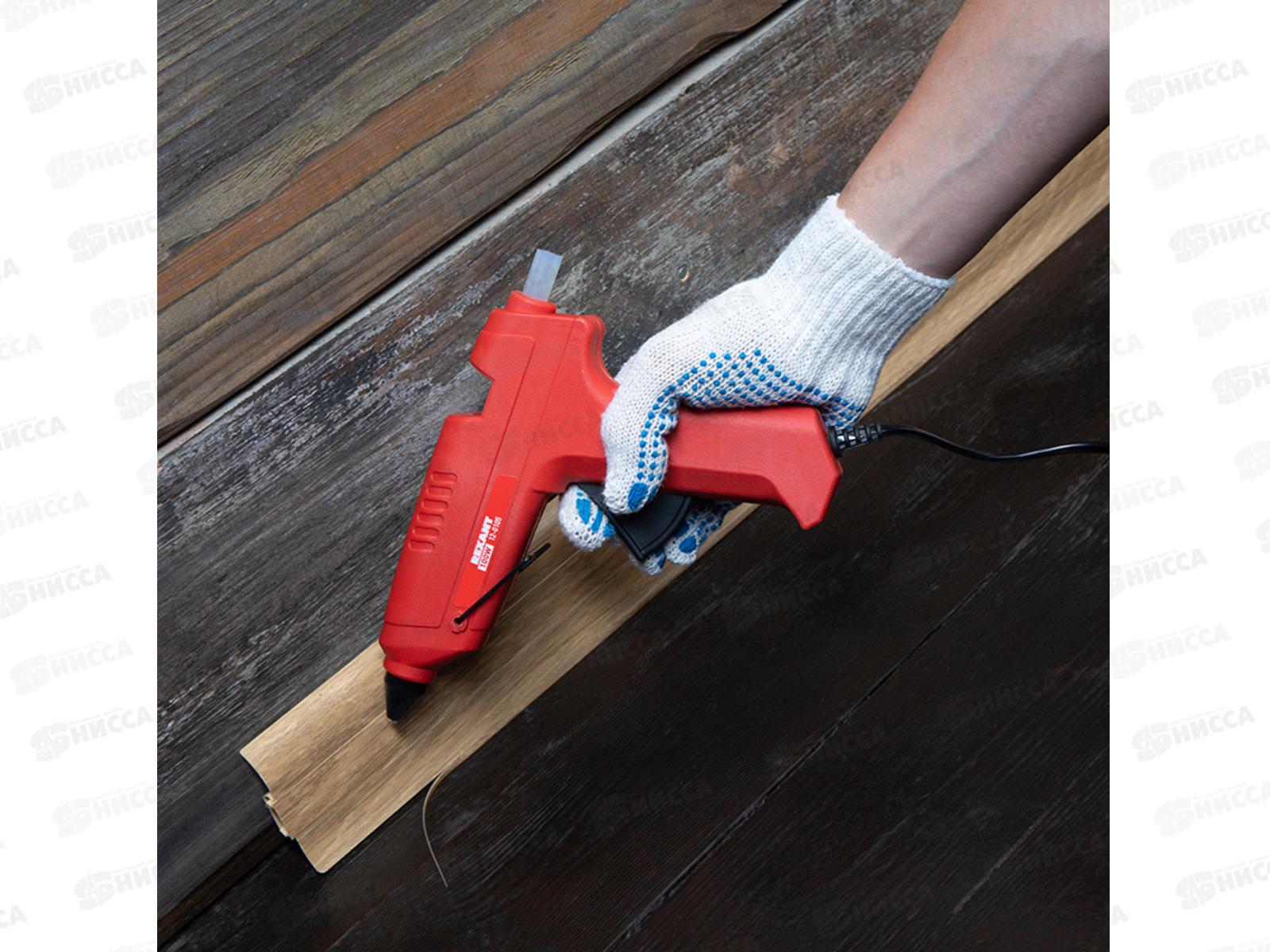 Пистолет клеевой REXANT, 100Вт, 11мм без кнопки, блистер, 12-0105