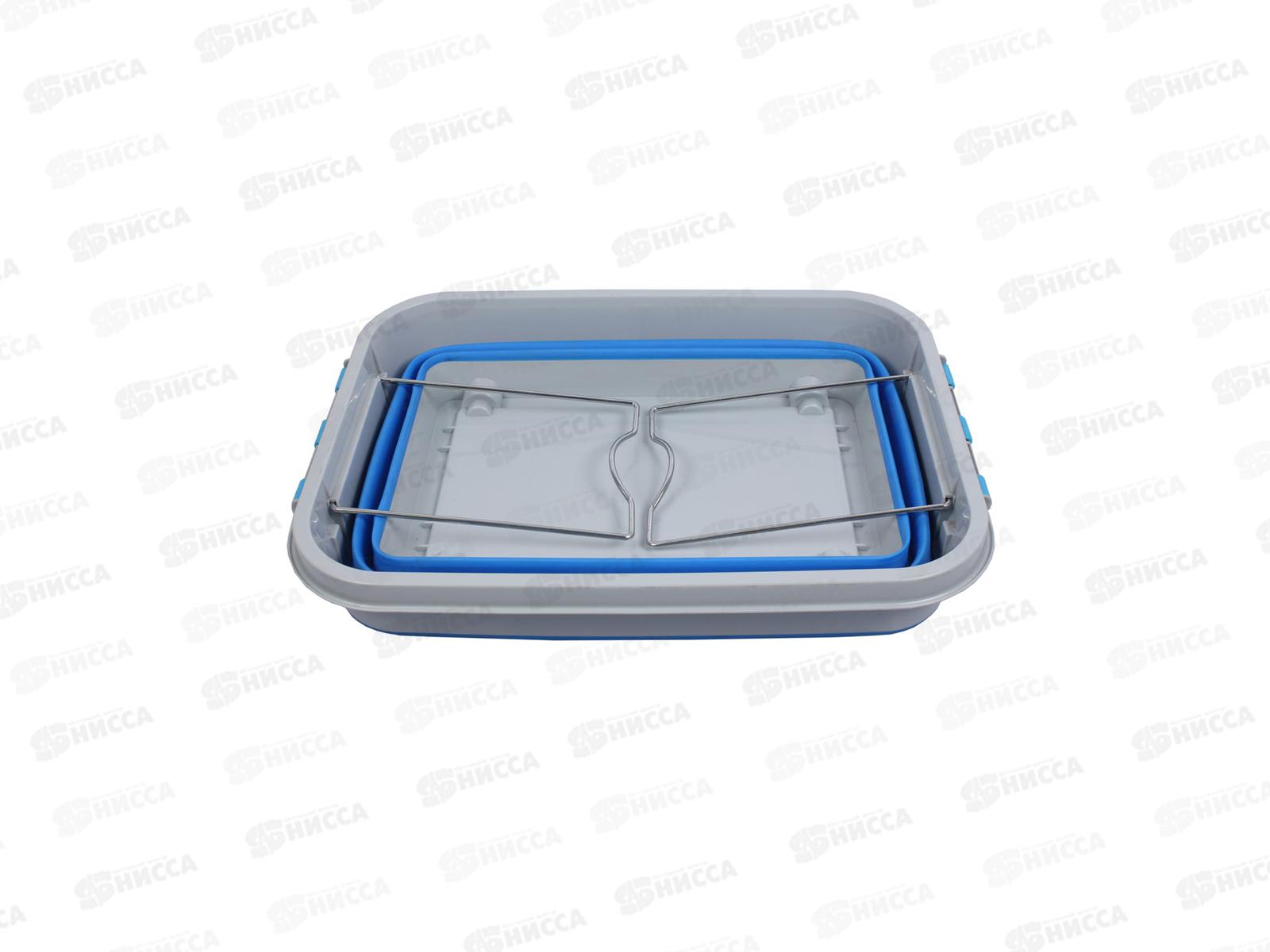 Корзина складная на колесах с крышкой 30л синий TD 0637 *5