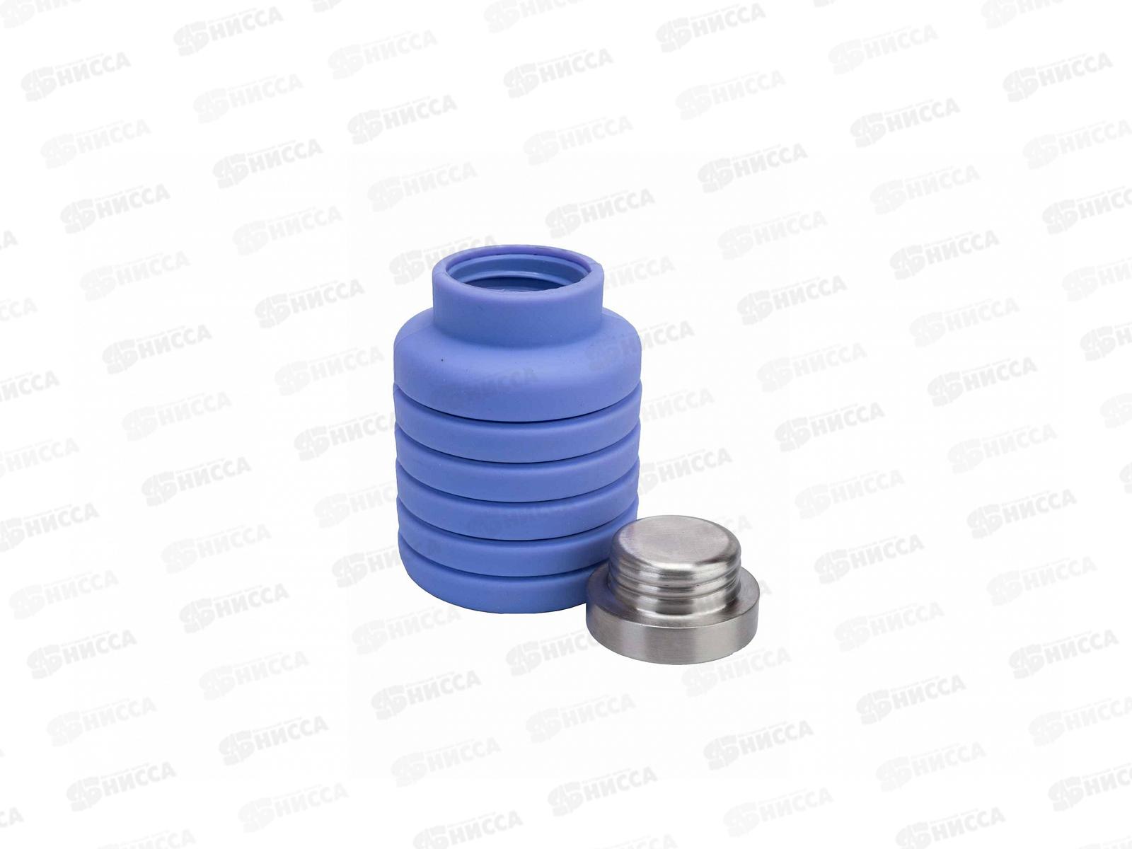 Силиконовая складная бутылка для воды с крыш 500мл фиолетовая  TK 0267