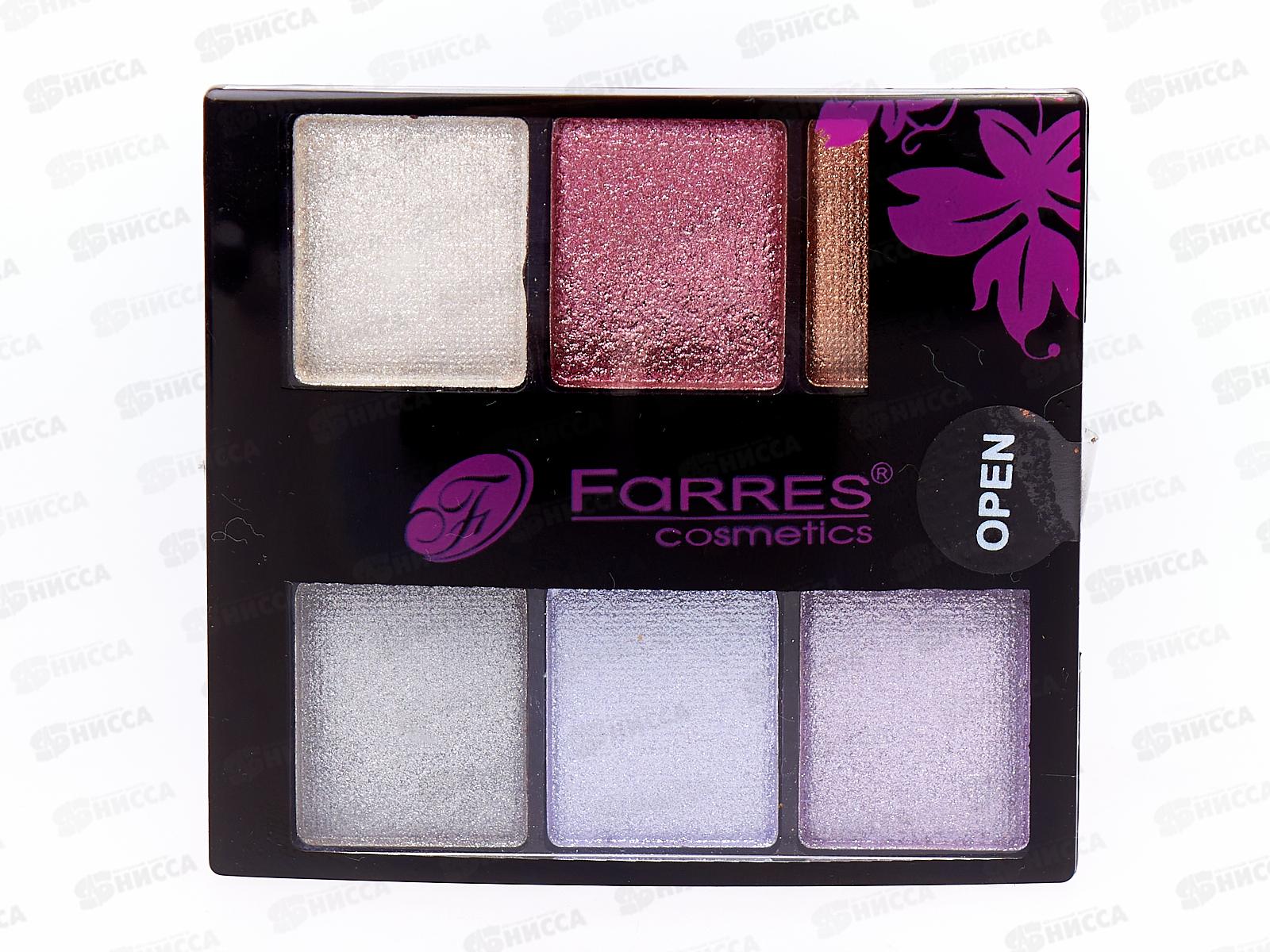 Farres Тени для век 1008B 6цветов перламутровые *12