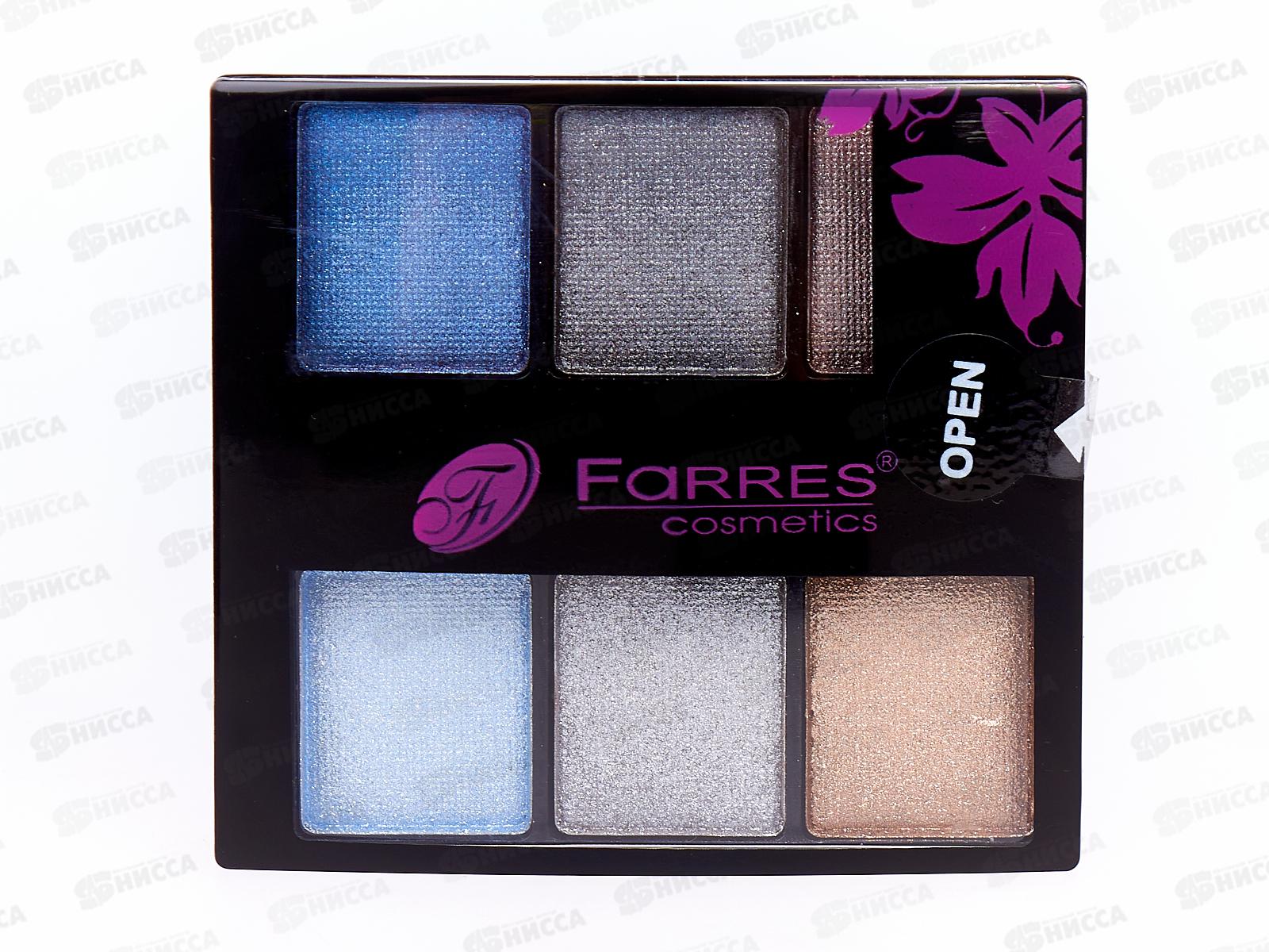 Farres Тени для век 1008B 6цветов перламутровые *12