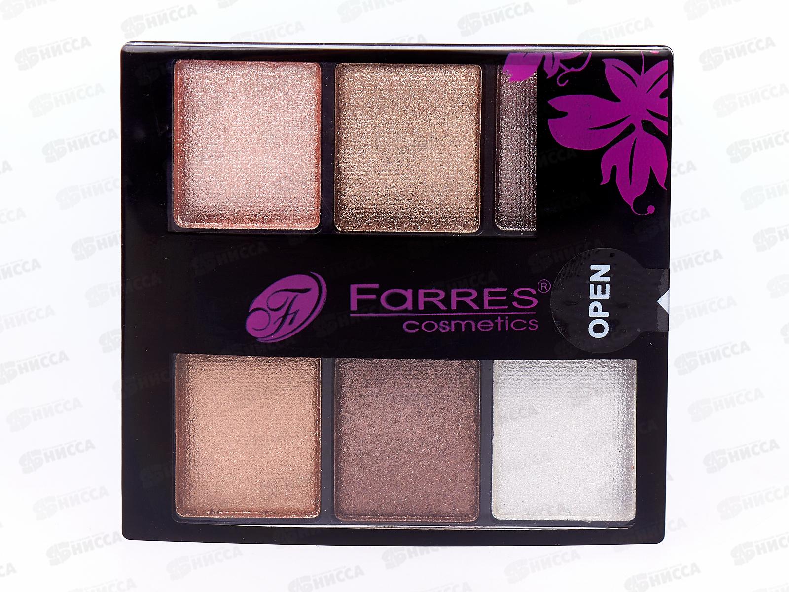 Farres Тени для век 1008B 6цветов перламутровые *12