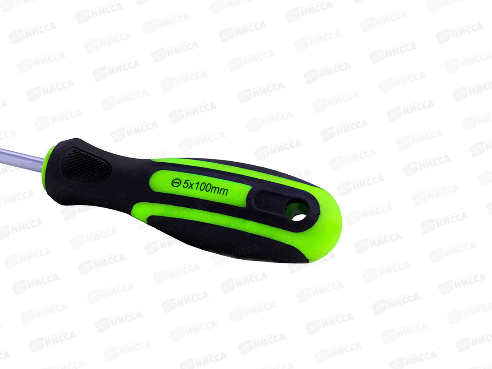 Отвертка SL 5*100 мм, CR-V, двухкомпонентная рукоятка, ON