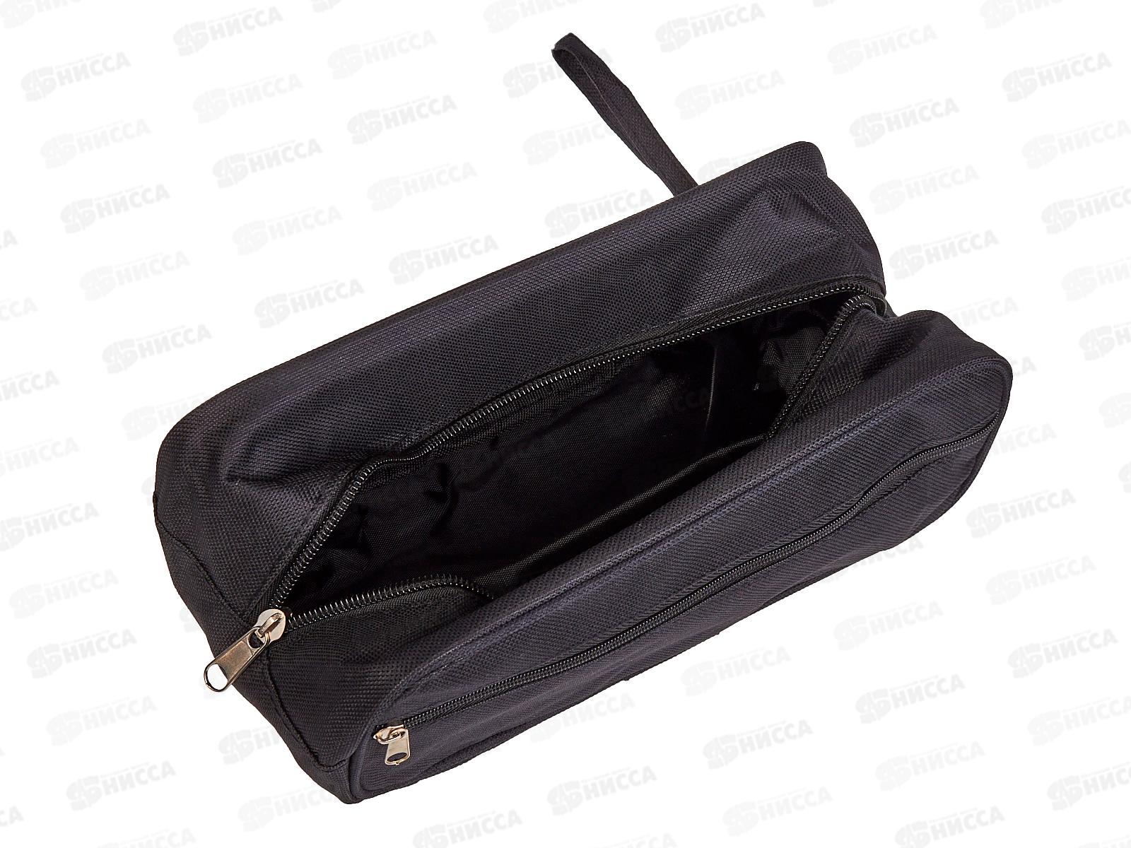 Косметичка мужская черная 23*9*12см *12  117-034