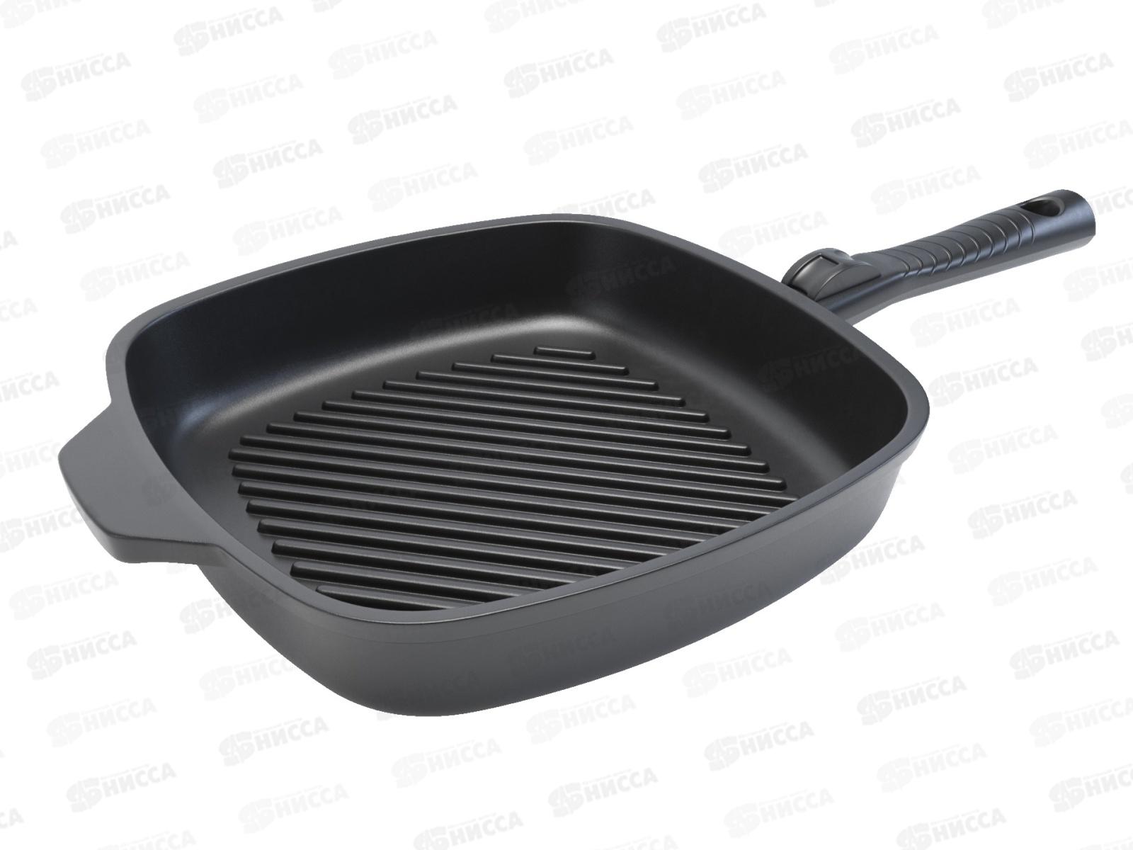 Сковорода-гриль Ферра индукция квадратная 28см с/р полимер-керам 59428G